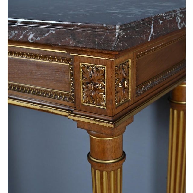 Louis XVI Style Mahogany Console Table, Late 19th Century For Sale - Image 10 of 18