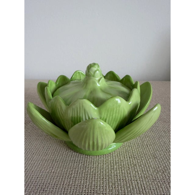 Vintage Italian Artichoke Lidded Bowl For Sale - Image 11 of 12