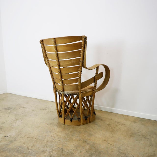 This unique Folk Art chair from 1940s Mexico is a true testament to traditional craftsmanship. Handmade with an...
