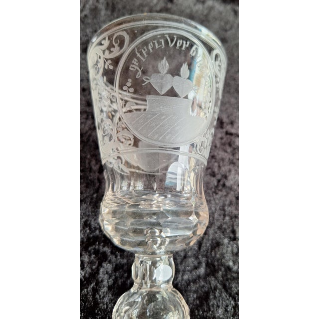 Baroque German Wedding Goblet in Cut Glass, 1750 For Sale - Image 8 of 12
