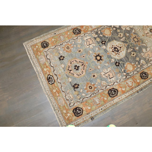 Antique Zabihi Collection Persian Bidjar Runner - 4'2" x 15'10" For Sale - Image 4 of 9