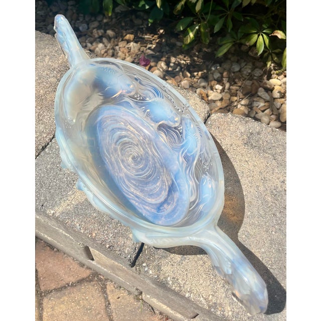 1930s Verlys, France Opaline Art Glass Bowl For Sale - Image 9 of 12