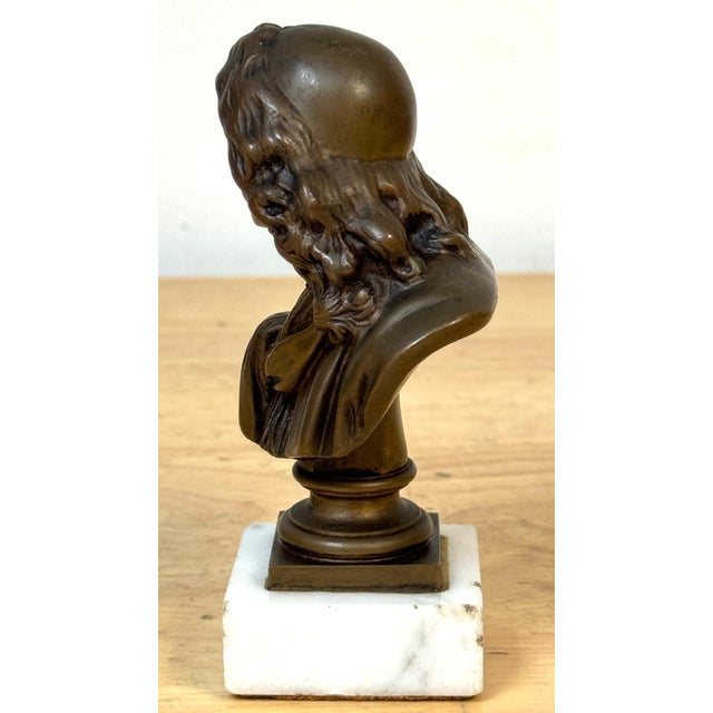 F. Barbedienne Foundry Bronze Reduction Bust of Molière by F. Barbedienne, after Caffieri For Sale - Image 4 of 18