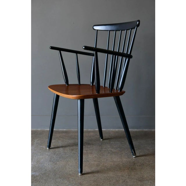 Mid-Century Modern Danish Spindle Back Arm Chair by Thomas Harlev for Farstrup, 1960 For Sale - Image 3 of 12