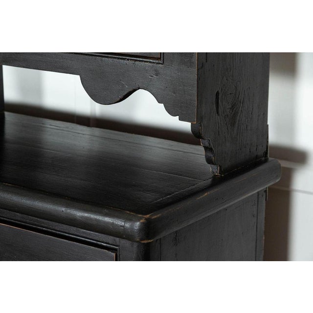 Large 19th Century Ebonised English Glazed Pine Dresser, 1870s For Sale - Image 15 of 18