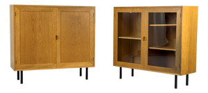 Small Danish Cabinet and Display Case from Hansen and Guldborg, 1970s, Set of 2