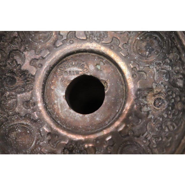 Silver Antique Polish Silver-Plated Shabbat Candlesticks – Signed Norblin & Co., Warsaw For Sale - Image 8 of 9