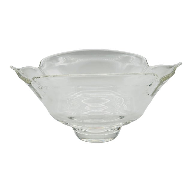 Mid 20th Century Steuben Calyx Art Glass Crystal Bowl For Sale