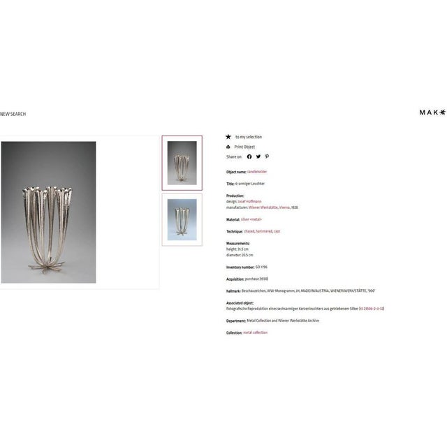 Viennese Art Deco 4-Light Silver Candelabras with Martelé Decor, 1930, Set of 2 For Sale - Image 12 of 13