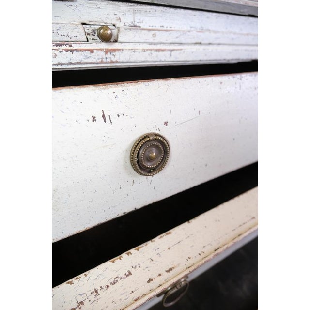 Gustavian Grey Painted Chatol with 4 Drawers, 1790s For Sale - Image 12 of 14