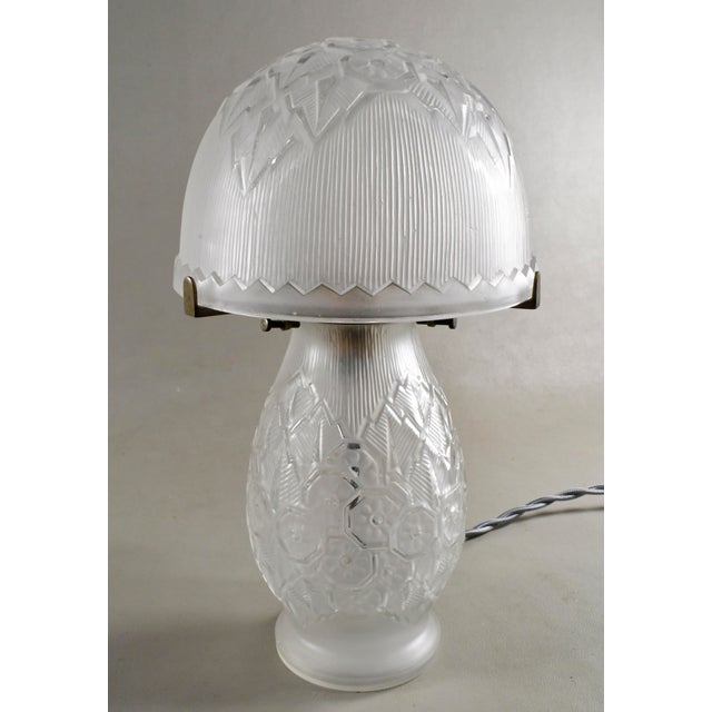 Metal Small French Art Deco Lamp by Genet Et Michon - 1925 France For Sale - Image 7 of 13