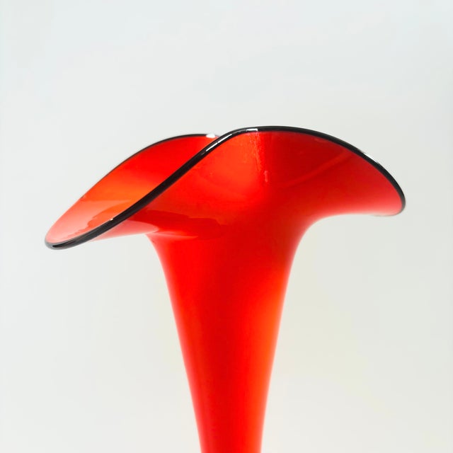 1940s Art Deco Franz Welz Tango Art Glass Vase For Sale - Image 5 of 11