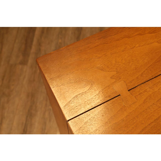 American of Martinsville Mid Century Modern Walnut Tall Chest For Sale - Image 11 of 18