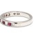 0.61ctw Ruby and Diamond Channel Band Ring, 18k White Gold, Ring Size 6.25 For Sale In Greensboro - Image 6 of 6