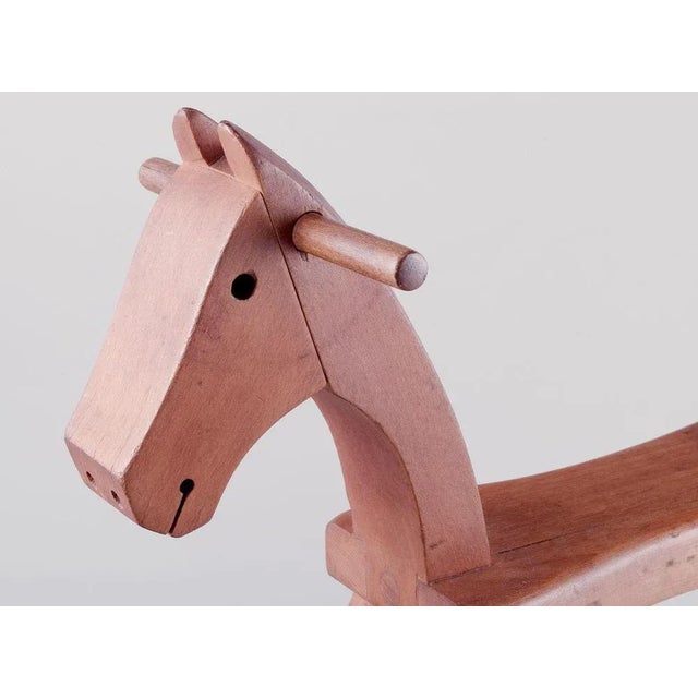 Rocking Horse in Lacquered Beech Wood by Kay Bojesen, 1958 For Sale - Image 4 of 9