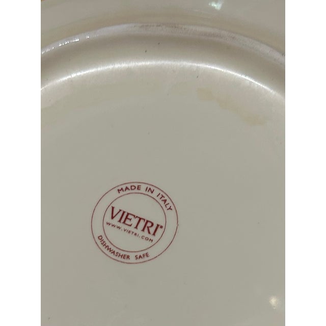 White Vintage Boho Italian Vietri Glazed Ceramic Salad Plates - Set of 6 For Sale - Image 8 of 8