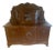 Mid 20th Century European Large Exquesite Carved Oak Black Forest Style Buffet/Sideboard With Unique Curved Glass Display For Sale