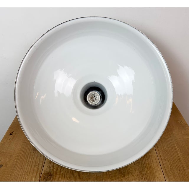 Industrial Green Enamel Factory Pendant Lamp from Jackson Electrical Co., 1960s For Sale - Image 18 of 18
