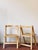 Folding Chairs in Pine Wood and Wicker Seats, Set of 2 For Sale - Image 3 of 18