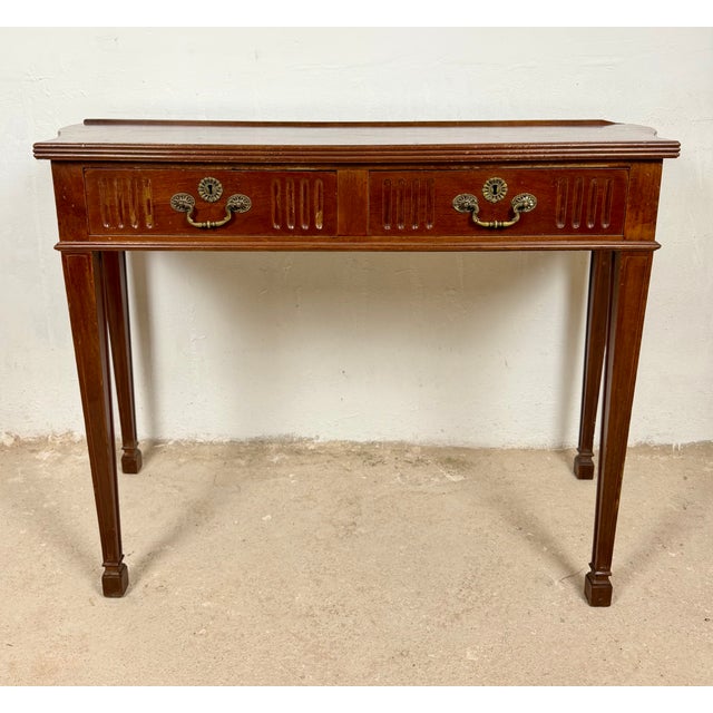 Spanish Console Table with Two Drawers, 1980s For Sale - Image 3 of 11