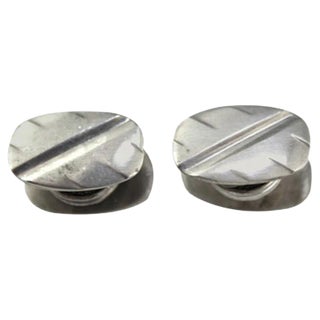 Silver Cufflinks, 1960s, Set of 2 For Sale