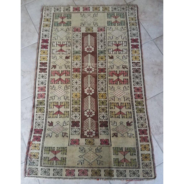 Tribal Oriental Tribal Area Rug - Sar 3 For Sale - Image 3 of 7