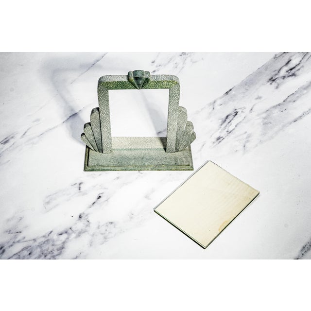 Rare Antique Art Deco Leather Picture Photo Frame Tabletop Luxury Home Decor Art For Sale - Image 16 of 17