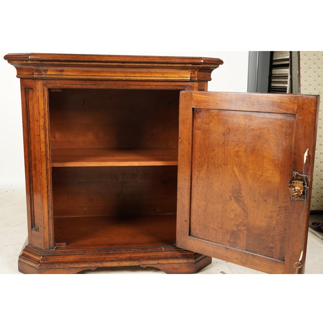 Wood Italian Baroque-Style Side Cabinet Solid Hardwood Locking With Key For Sale - Image 7 of 8