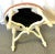 Vintage French Oval Vanity Stool With New Velvet Upholstery For Sale - Image 9 of 12