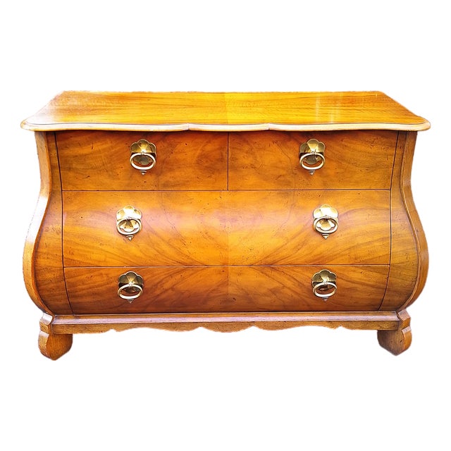 1980s Baker Furniture Serpentine Bachelor’s Chest For Sale