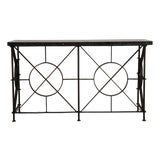 Wrought Iron Console Table With Blue Stone Top For Sale