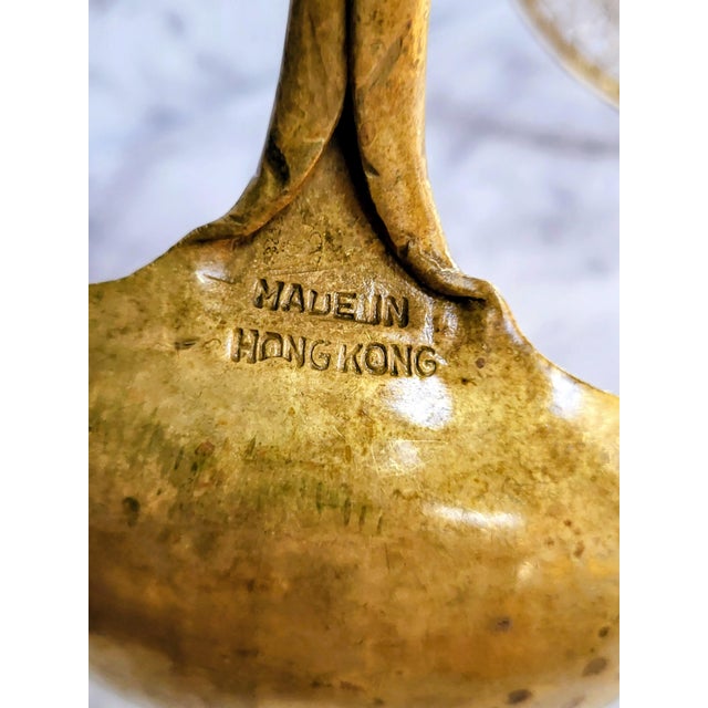 Antique Brass Ladle & Wire Strainer With Bamboo Handle For Sale In San Francisco - Image 6 of 13