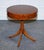 Vintage Yew Wood Circular Drum End Side Lamp Table For Sale - Image 3 of 11