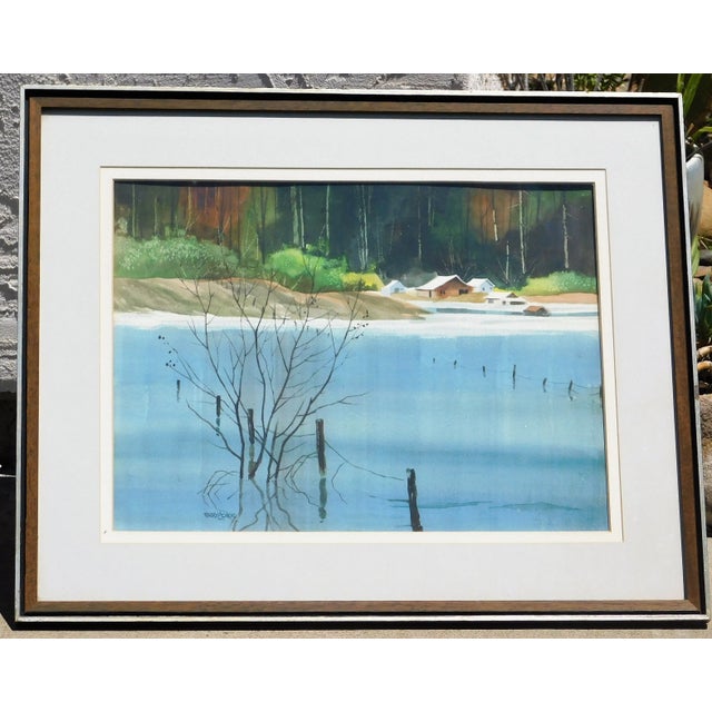 Perry Acker, Landscape Watercolor Painting Washington Artist For Sale - Image 4 of 4