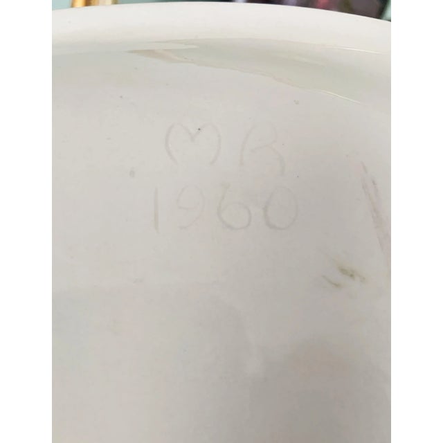 1960s Mid-Century Pair of Deer Doe Sitting Ashtray Key Holder, Signed Mr Dated 1960 For Sale - Image 5 of 8