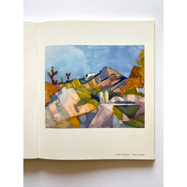 Various Artists August Macke " Tunisian Watercolors and Drawings " Vintage 1969 1st Edition Lithograph Print Hardcover Modernist Art Book For Sale - Image 4 of 12