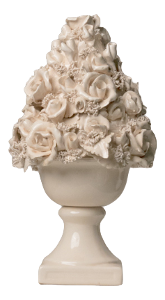 Ceramic Floral Centerpiece from Bassano, 1950s, Set of 2