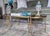 Metal Mid-Century Baguès Bronze Doré Palmier Tripartite Coffee Table, Circa 1950 For Sale - Image 7 of 16