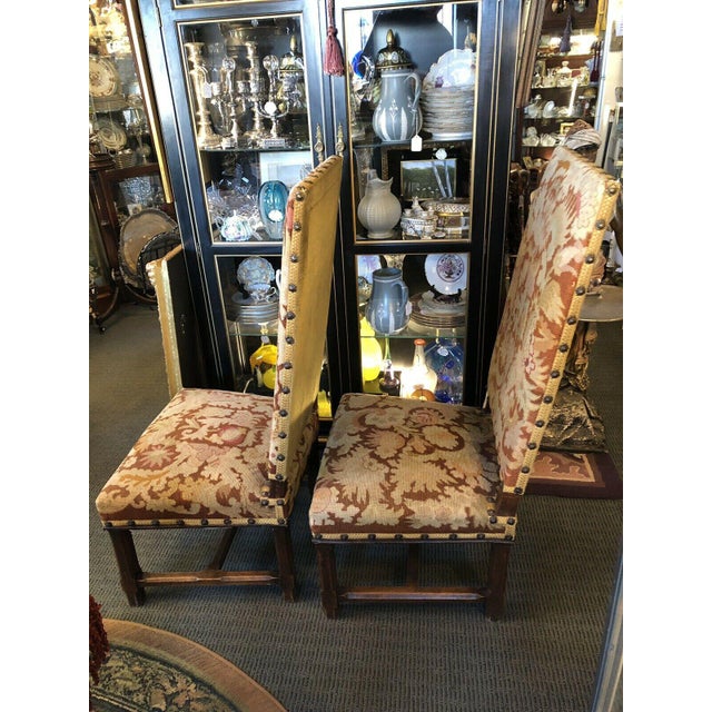 Early 18th Century Fireside Chairs Arts & Crafts Upholstery - a Pair For Sale - Image 4 of 10