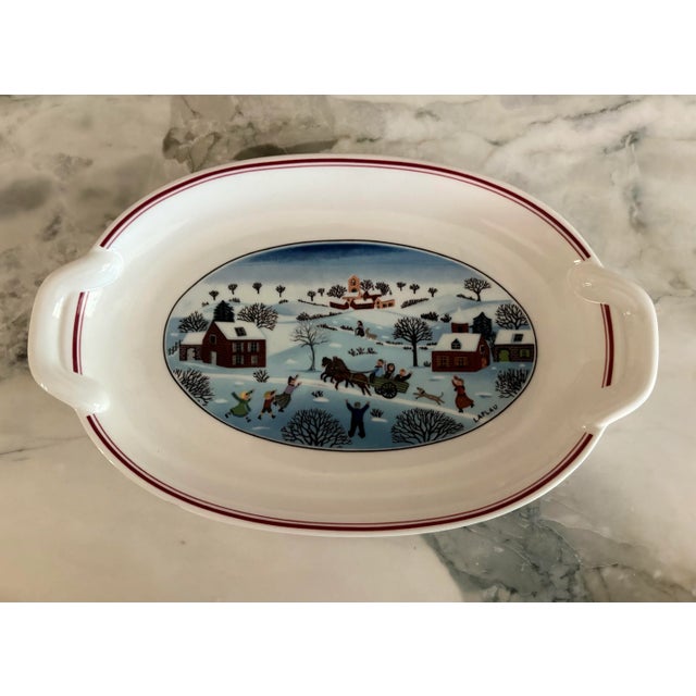 Villeroy & Boch 1990's Villeroy and Boch Naïf Christmas Tea, Sandwich, Pastries Sweets Set For Sale - Image 4 of 13