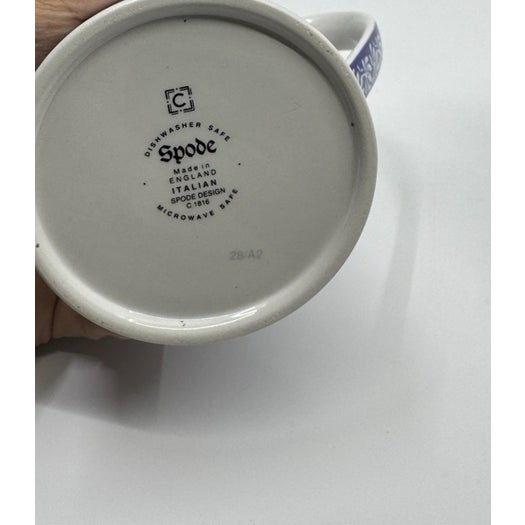 Spode Vintage Mid-Century Modern Spode Blue Italian 8 Oz Windsor Jugs - Set of 2 For Sale - Image 4 of 4