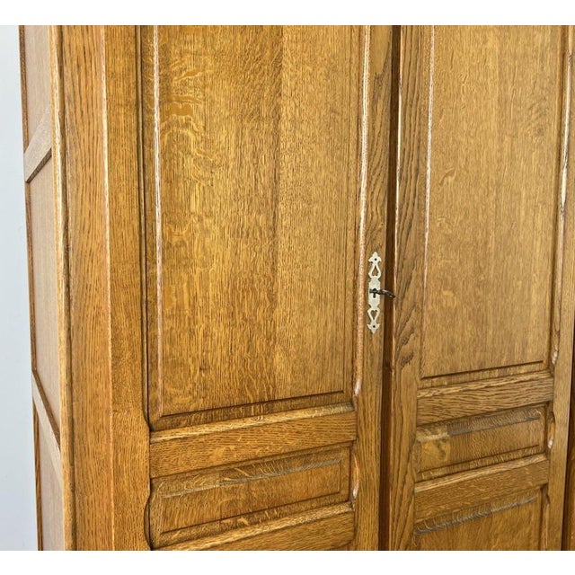 Vintage French Style Wardrobe in Oak For Sale - Image 6 of 11