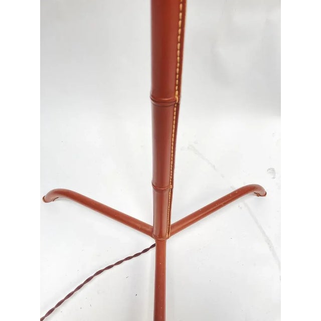 Leather Floor Lamp by Jacques Adnet, 1950s For Sale - Image 4 of 6
