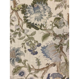 Cowtan & Tout Moreland Linen Fabric 4 1/2 Yards in Blue / Aqua For Sale