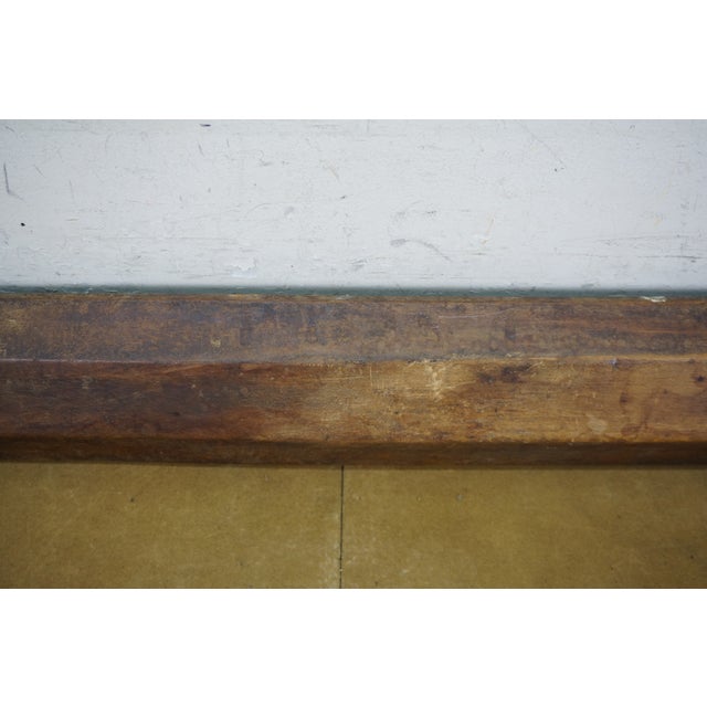 Primitive Antique Long Skinny Carved Wooden Trencher Centerpiece Dish Tray For Sale - Image 6 of 12