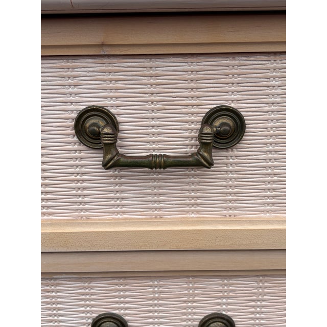 1970s Vintage Coastal Faux Bamboo Tall Dresser by Broyhill For Sale - Image 5 of 9