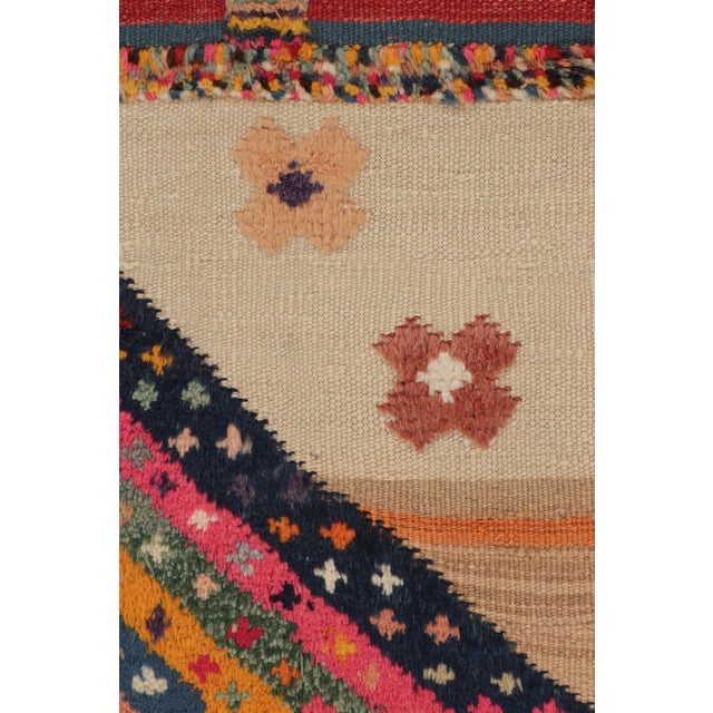 Tribal Vintage Persian Gabbeh Rug, Vibrant Medallions in High-Low Pile - Rug & Kilim For Sale - Image 3 of 8