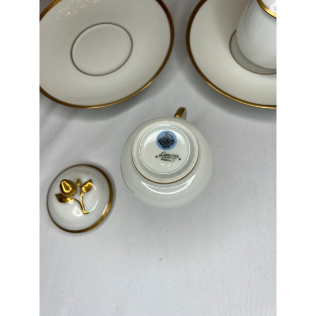 Vintage Limoges Pots De Crème With Saucers Set of 6 | Chairish