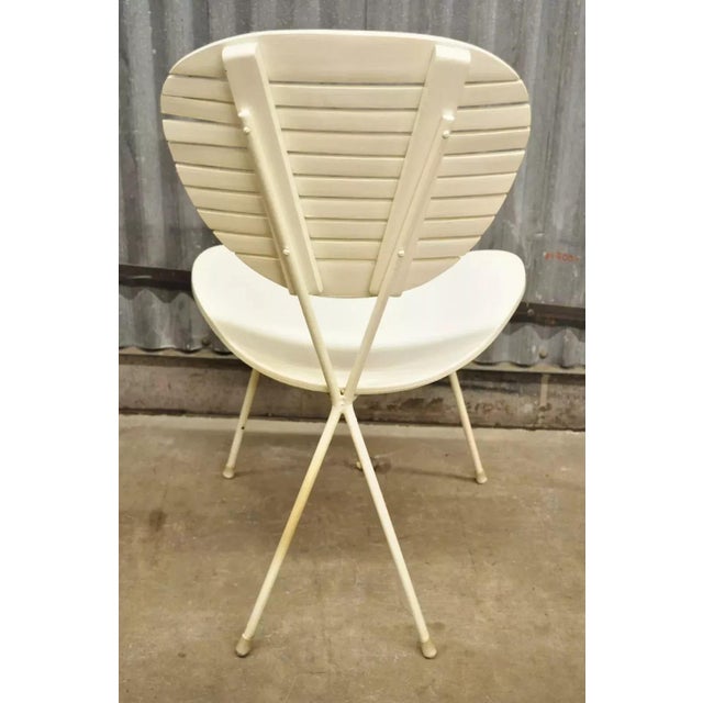 Mid 20th Century Mid 20th Century Mid Century Modern Italian Wrought Iron Hairpin Leg Bentwood Accent Side Chair For Sale - Image 5 of 9