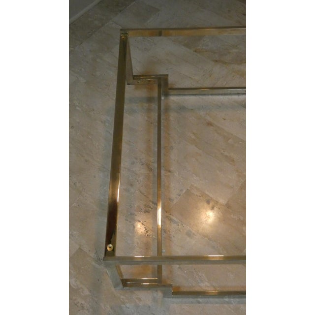 Amber Glass Coffee Table with Geometric Structure, Italy, 1970s For Sale - Image 13 of 18